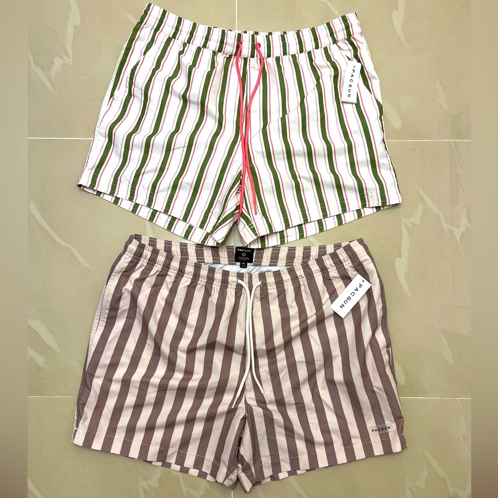 Pacsun swim shorts (2) New with tags (XL)